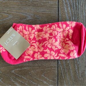 J. Crew Pink Floral Socks